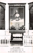 Real Photo Postcard Last Supper John Peniman Boston Old North Church