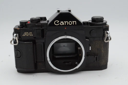 Canon A-1 35mm Film Manual SLR Black Camera Body with Shutter Squeak