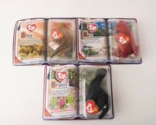 Mcdonalds Ty Teenie Beanie Babies Dinosaur Trio ERRORS 2000 Rex Steg Bronty New