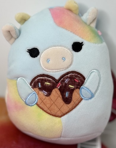 Squishmallows 2024 Valentine Squad 5" Caedia the Cow Heart Ice Cream Plush Doll - Bild 2 von 5