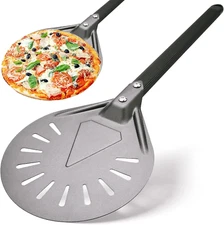 RTT Turning Pizza Peel with 8" Aluminum round Pizza Paddle,23.6" Overall,Outdoor