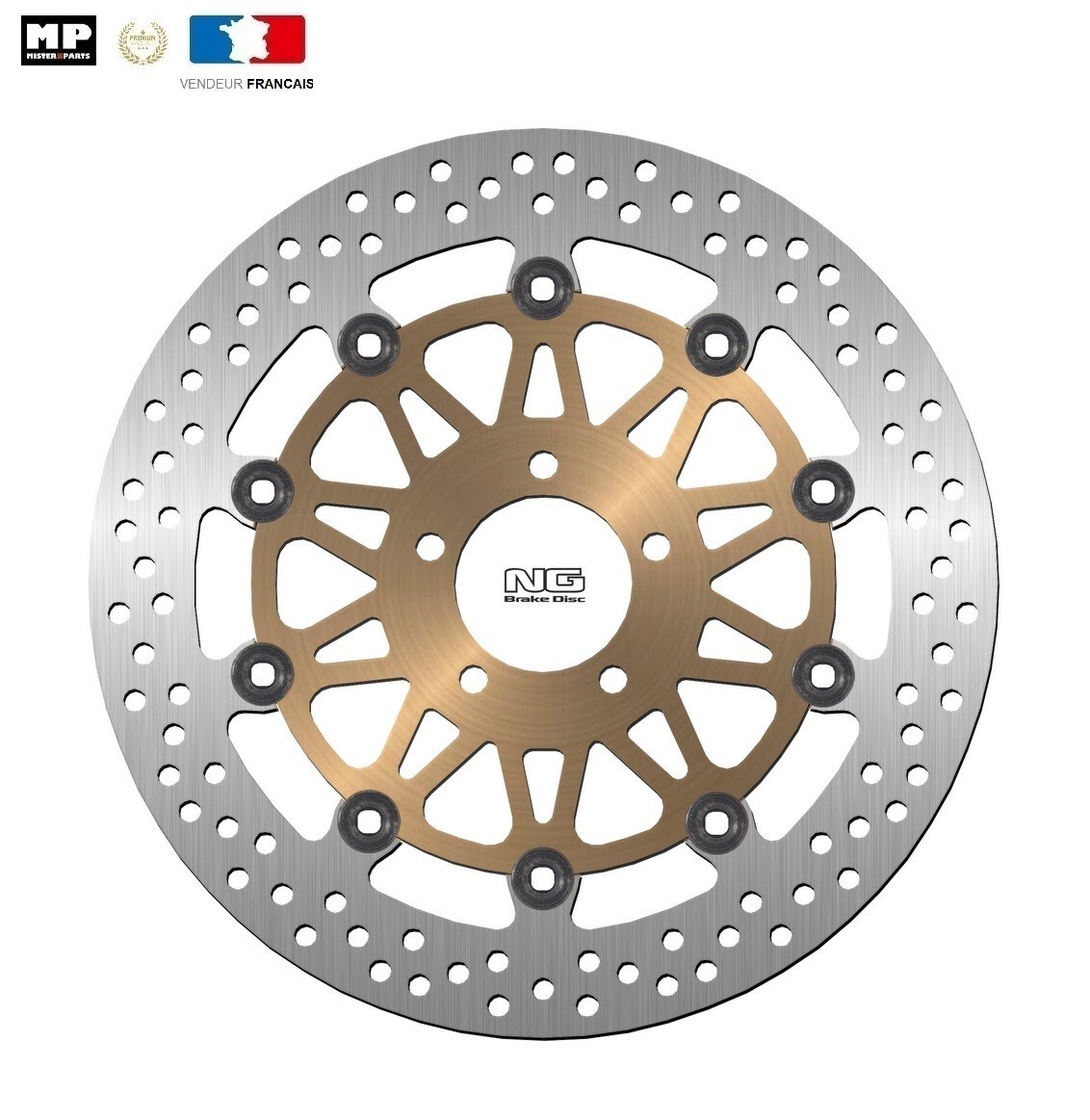 Disque de frein flottant avant en acier inoxydable pour moto Kawasaki ZRX 1200R 2001-2005