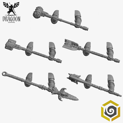 Primal Hounds Zweihandwaffen Set Custom Bits für Sci-Fi Tabletop Miniaturen