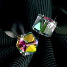 18k white gold filled made with Swarovski crystal stud 925 silver post earrings