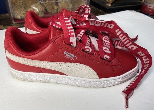 puma basket red leather