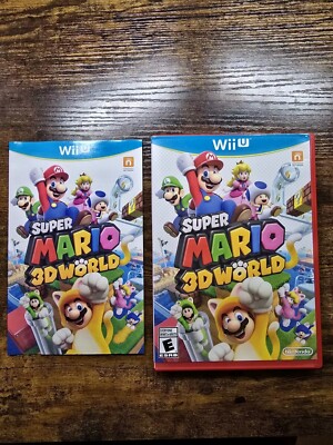 Super Mario 3D World (Nintendo Wii U, 2013) Complete CIB Tested w/ manual!