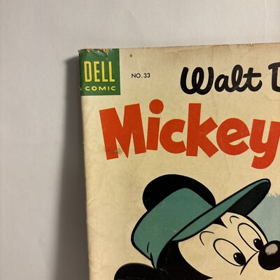 Mickey magazine 1954年8月号 No.186 1954 Walt Disney's Mickey Mouse #33 Dell Comic Book 10 cent cover