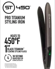 ST 450 Pro Titanium Styling Flat Iron From Curls to Straight BIO  10X VIBRATING