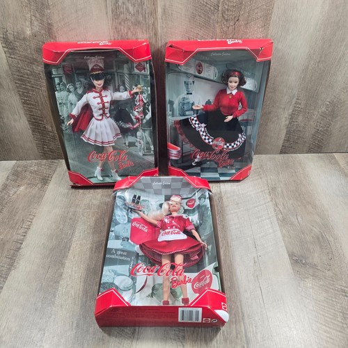 Barbie Coca Cola Collector Edition Dolls Set of 3 New In Box Vintage
