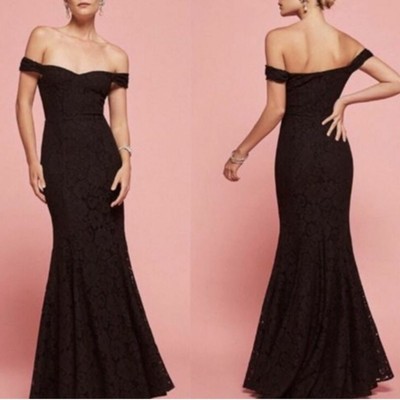 reformation black off the shoulder dress