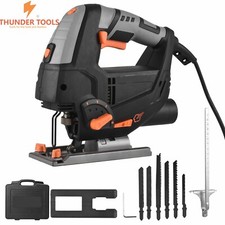 Thunder Tools 800W 3000SPM 6Speed Electric Jig Saw With Laser Guide LED Light