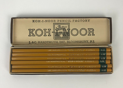 Vintage L&C Hardtmuth Koh-I-Noor 1500 I 4H Pencils - 1 Dozen
