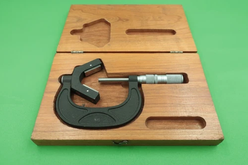 Scherr Tumico 972 V Anvil Micrometer 1-2" .0001" No Etchings Excellent
