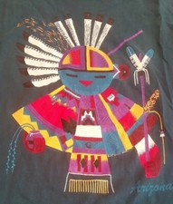 Vtg 90's ARIZONA Travel Native American Tribal Artwork Graphic T-Shirt M 