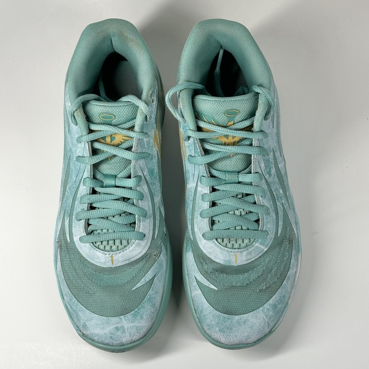 Puma Lamelo Ball Jade MB. 02 Gold Lake Green Team Gold Shoes Size 9.5 378284-01 Puma Lamelo Ball Jade MB. 02 Gold Lake Green Team Gold Shoes  main image 2