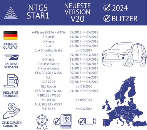 MERCEDES GARMIN MAP PILOT STAR1 2024 NAVIGATION SD-KARTE A2189062704 V20 EUROPA - Bild 2 von 7