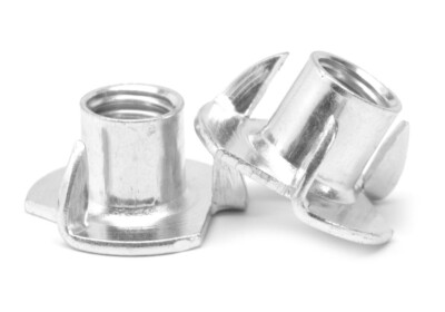 #8-32 x 1/4'' Coarse Thread Tee Nut 3 Prong Low Carbon Steel Zinc Plated