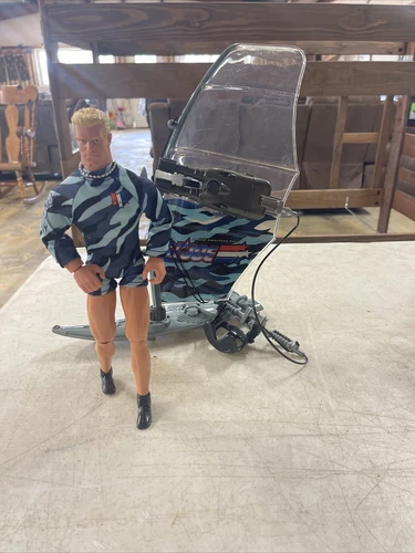 GI JOE OCEAN ATTACK WINDSURFER w/ 12" JOE FIGURE REAL AMERICAN HERO by HASBRO