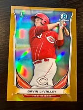 GAVIN LAVALLEY 2014 BOWMAN DRAFT CHROME #CDP115 GOLD REFRACTOR 1ST RC #'D 06/50