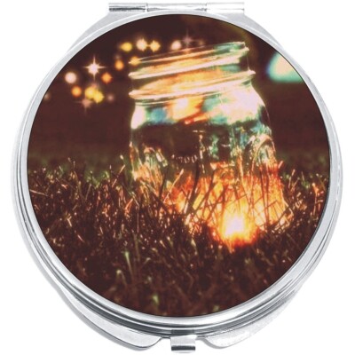 Fireflies Jar Compact with Mirrors - Perfect for your Pocket or Purse