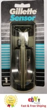 Original Gillette Sensor Razor Refill Cartridge Metal Handle Made in the USA