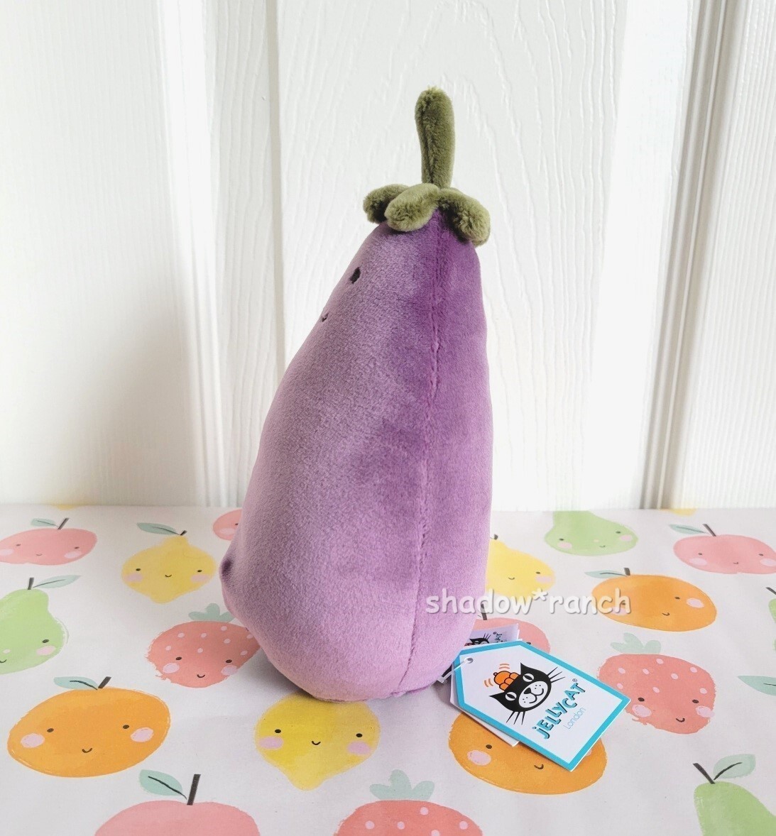 Jellycat VIVACIOUS AUBERGINE EGGPLANT Soft Squishy Plush Vegetable Food
