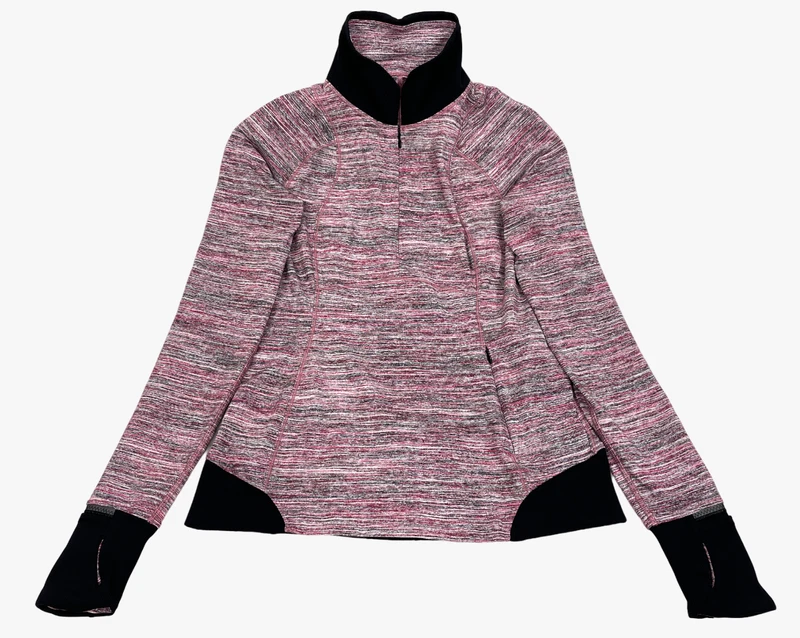 lululemon 1/4 zip pullover sweatshirt thumb holes jacket