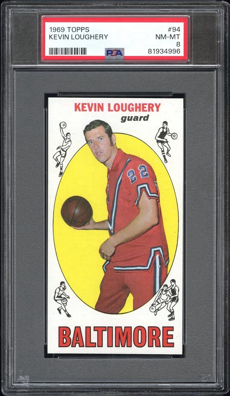 1969 Topps #94 Kevin Loughery PSA 8 Baltimore Bullets Hall Of Fame HOF