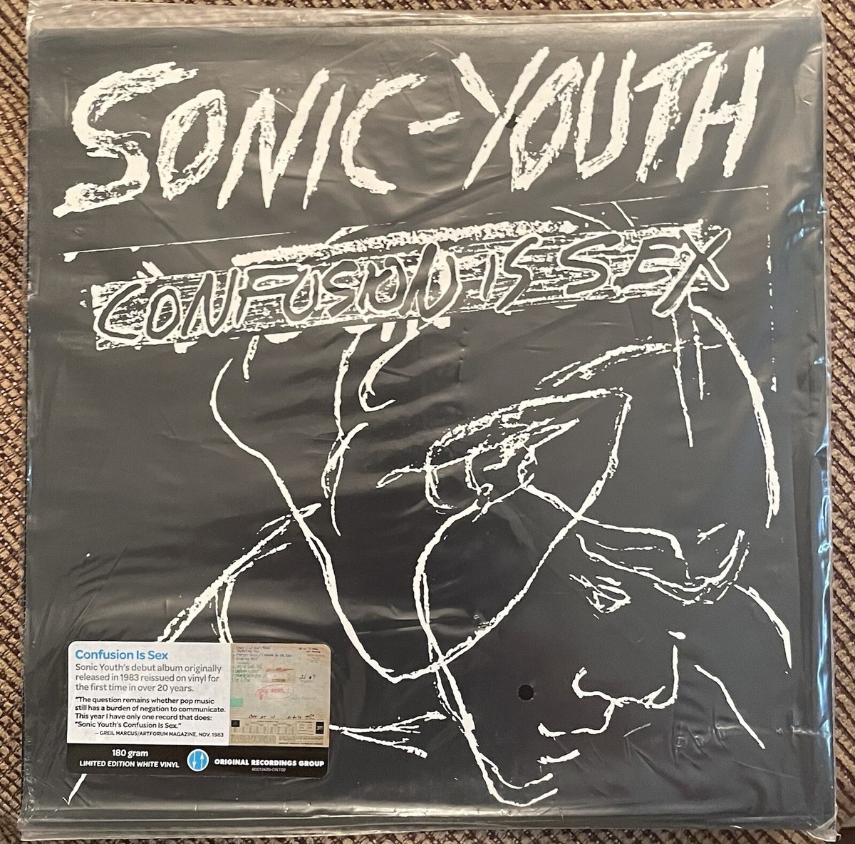 SONIC YOUTH Confusion Is Sex 12” White Vinyl LP 180 gram ORG041 