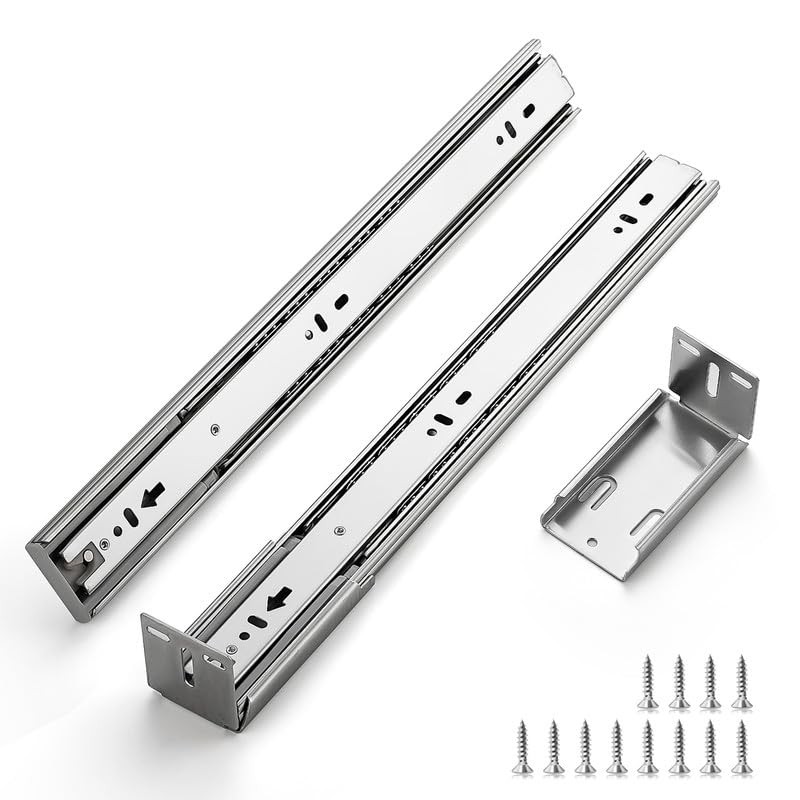 - 2 Pairs Soft Close Drawer Slides Heavy Duty Side Mo...
