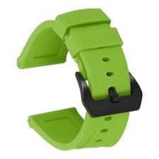 Silicone Watch Bands 26mm Soft Watch Band with Black Buckle, Light Green