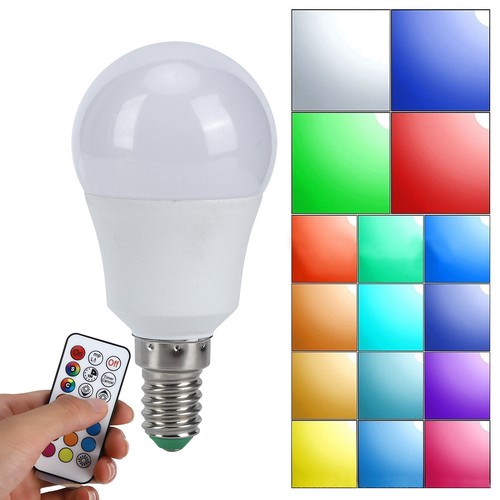 (RGB+Black White 6000K E12) Remote Control LED RGB Bulb Light Color - Picture 16 of 24