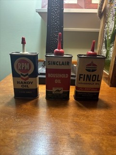 Vintage Oil Can Lot Of 3 Empty