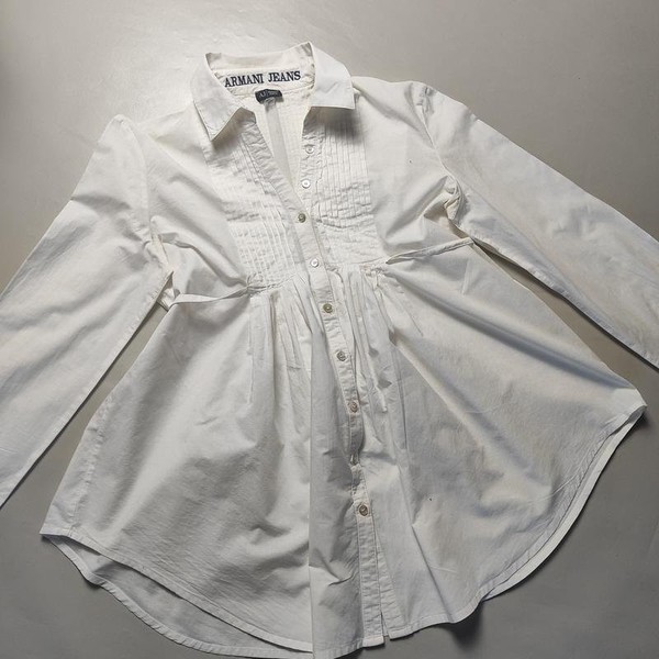 Women Armani Jeans Shirt White Cotton 38 / M / 46
