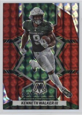 2023 Panini Mosaic Draft Picks Red Prizm 65/99 Kenneth Walker III #70 3wu