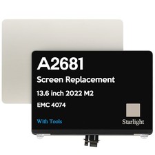 NEW LCD Screen Display Assembly Starlight for MacBook Air 13.6" M2 A2681 2022 A 