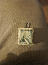 🔥Extremely Rare 🔥 Green George Washington  1 Cent Stamp with Angry Face 🔥.