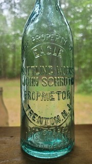 Clean! Eagle Bottling Works John Schroth Trenton NJ Blobtop Beer Bottle
