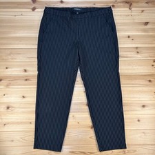 Liverpool Los Angeles Pants Womens 14 Tyler Black and White Pinstripe Taper Pant