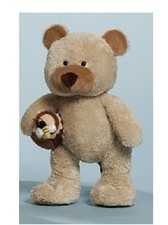 Plüsch Tier Bär mit Honigtopf ca. 26 cm hoch