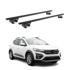 Dachträger Grundtäger für Dacia Sandero Stepway III 2021-26 90kg Alu Schwarz ABE