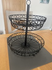 2-Tier Fruit Rack Storage Shelf Vegan Fruit Basket