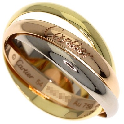 CARTIER Trinity SM #54 aktuelles Modell Ring K18 Gelbgold 18K Rotgold Lad...