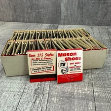VINTAGE 1950s MASON SHOES MATCHBOOKS LOT OF 50 FULL BOOKS OF ADVERTISING MATCHES
