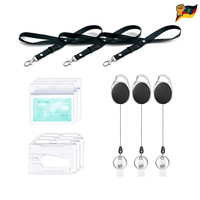 Einziehbarer SchlüSselband 3 Set Lanyard KartenhüLle Ausweishalter