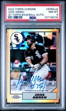 2022 TOPPS CHROME 1987 TOPPS BASEBALL AUTOGRAPHS Jose Abreu /50 PSA 8