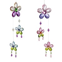 2Er Set Deko HäNger Blumen Multi Color L. 28Cm Aus Acryl Bunt Formano