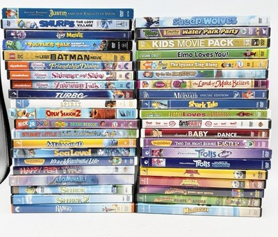 41 Kids & Family DVD Lot - Dreamworks, Disney, Nickelodeon , Madagascar, Shrek