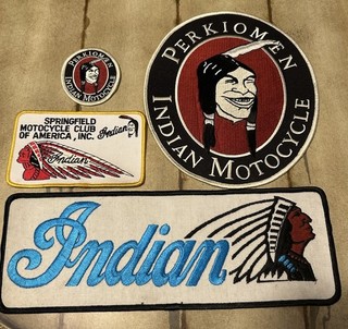 4 Indian Motorcycle Jacket Patches Perkiomen/Springfield