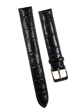 Original NOS Seiko 1N00-5G40 14mm Black Alligator Leather Band ZKA32K